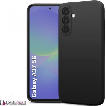 Silikoninis ploniausias dėklas su kameros apsauga - juodas (Samsung Galaxy A37 5G) Silikoninis ploniausias dėklas su kameros apsauga - juodas (Samsung Galaxy A37 5G)